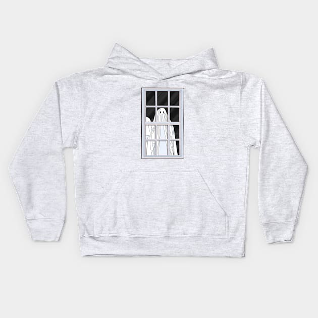 Ghost Window Kids Hoodie by Nerdpins